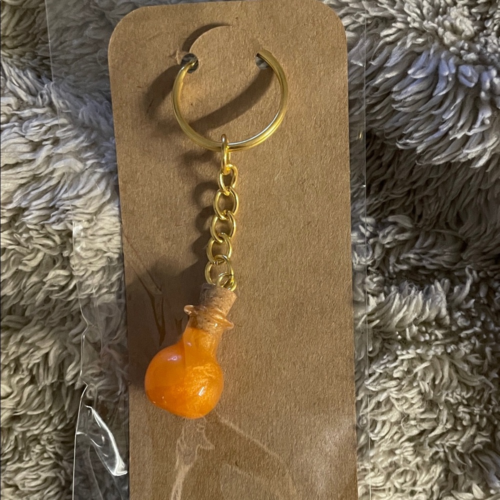 Orange Potion Bottle Keychain